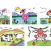 Fine momentum art class students' cartoon works