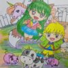 Fine momentum art class student's manga artwork