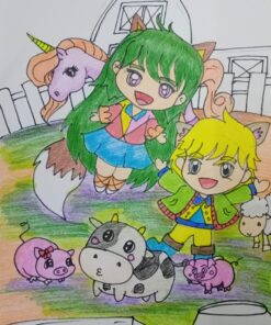 Fine momentum art class student's manga artwork